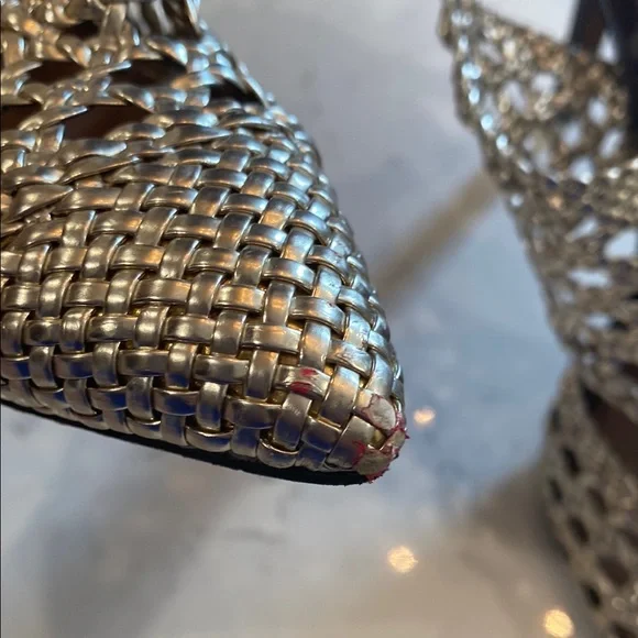 ⚡️3 for $15⚡️ bundle of Donald J. Pliner Black and Gold Heels size 5-Preloved - Picture 15 of 16